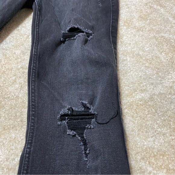 Hollister Distressed High Rise Super Skinny Black Jeans 5R - Picture 4 of 13
